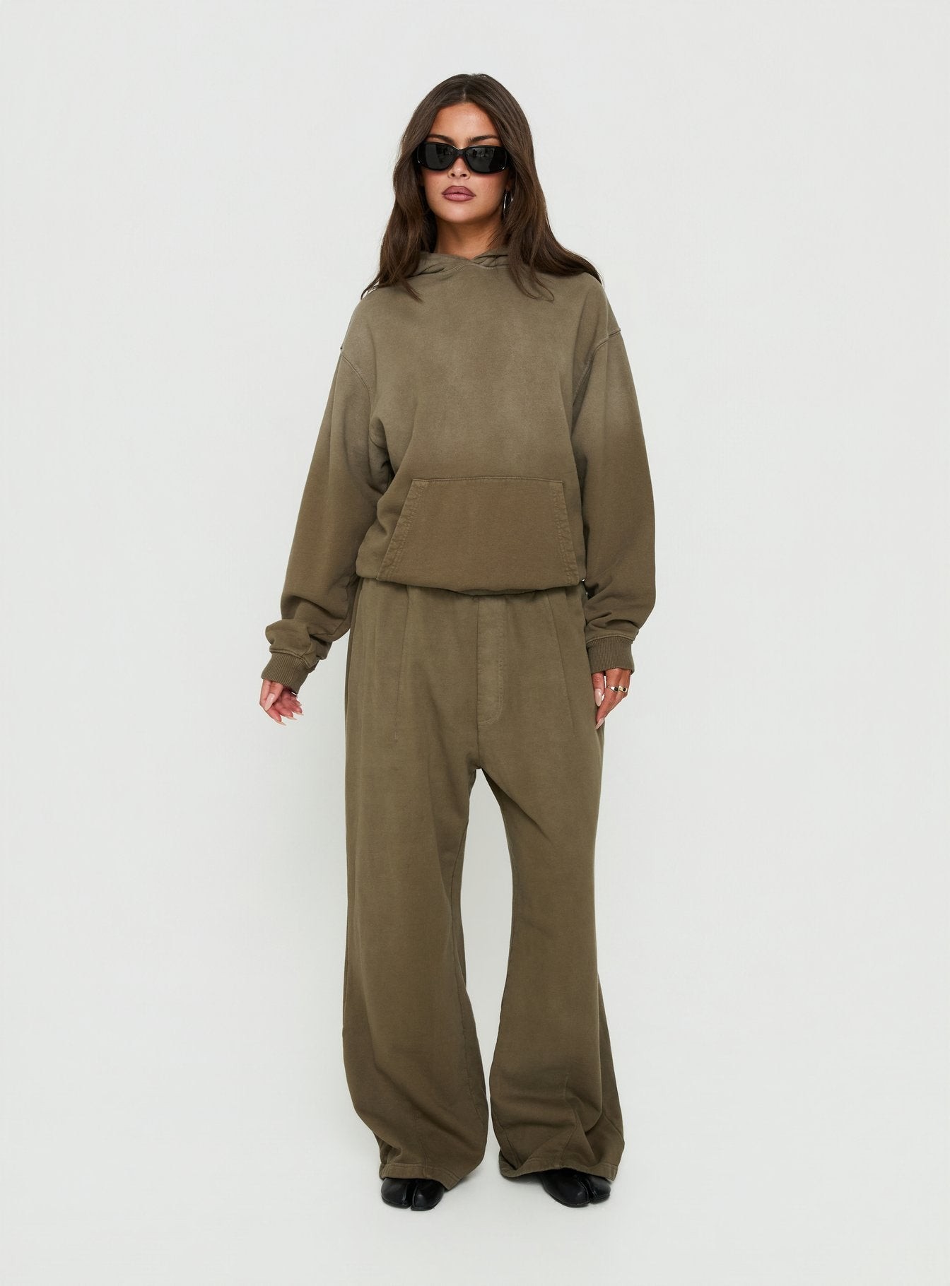 American Thrift Pullover Oversized Hoodie Washed Olive view 3