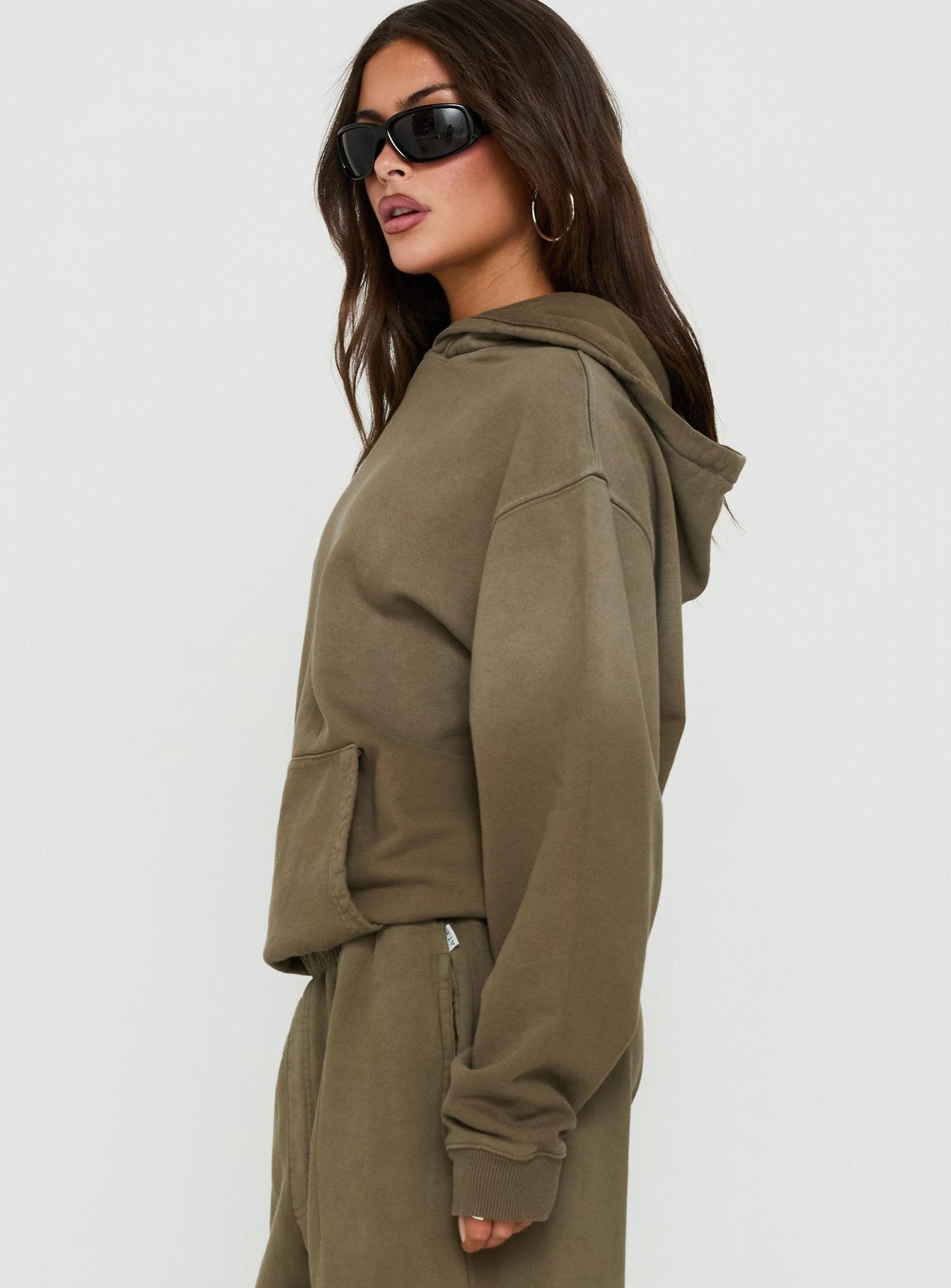 American Thrift Pullover Oversized Hoodie Washed Olive view 4