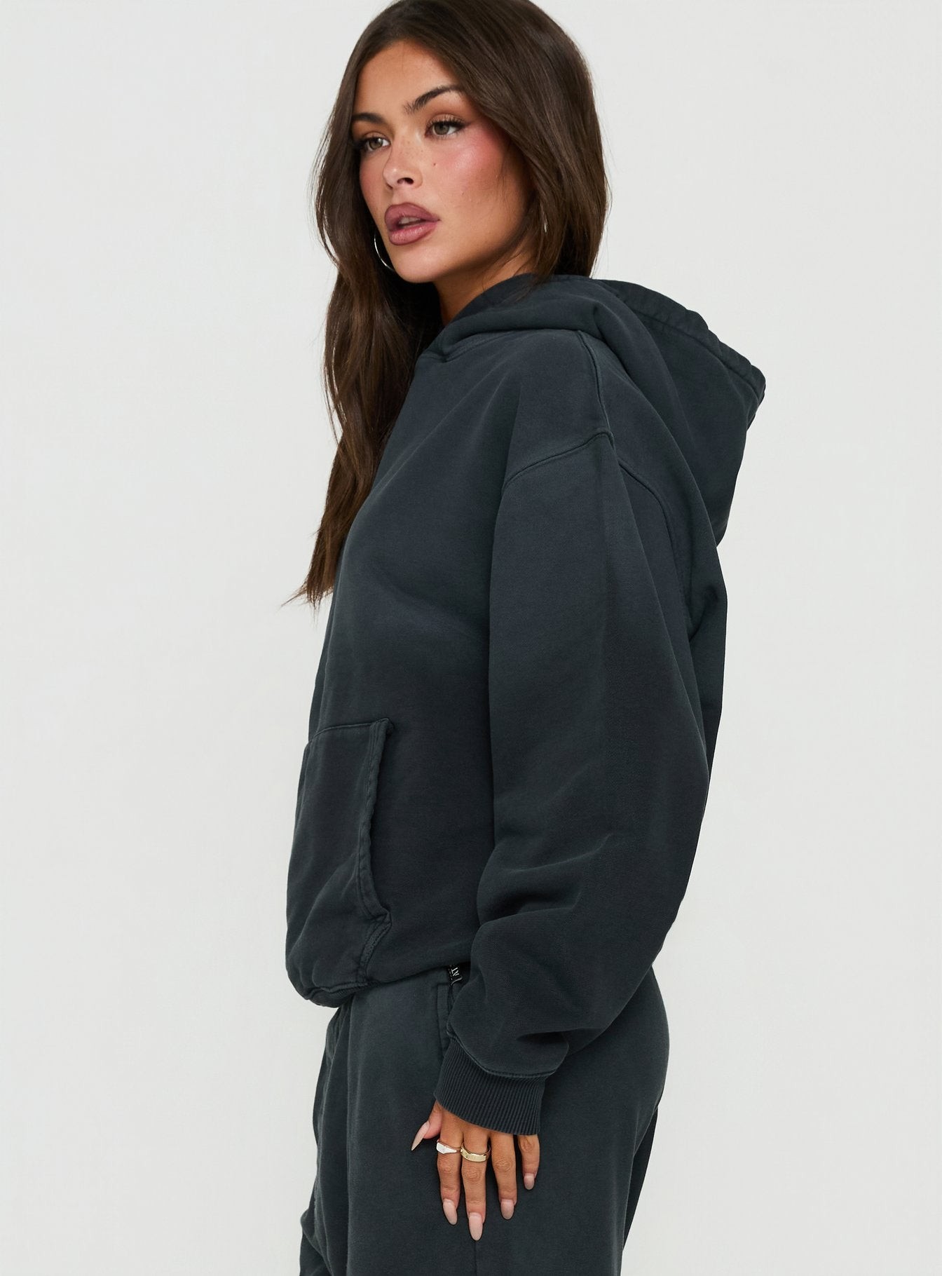 American Thrift Pullover Oversized Hoodie Black view 4