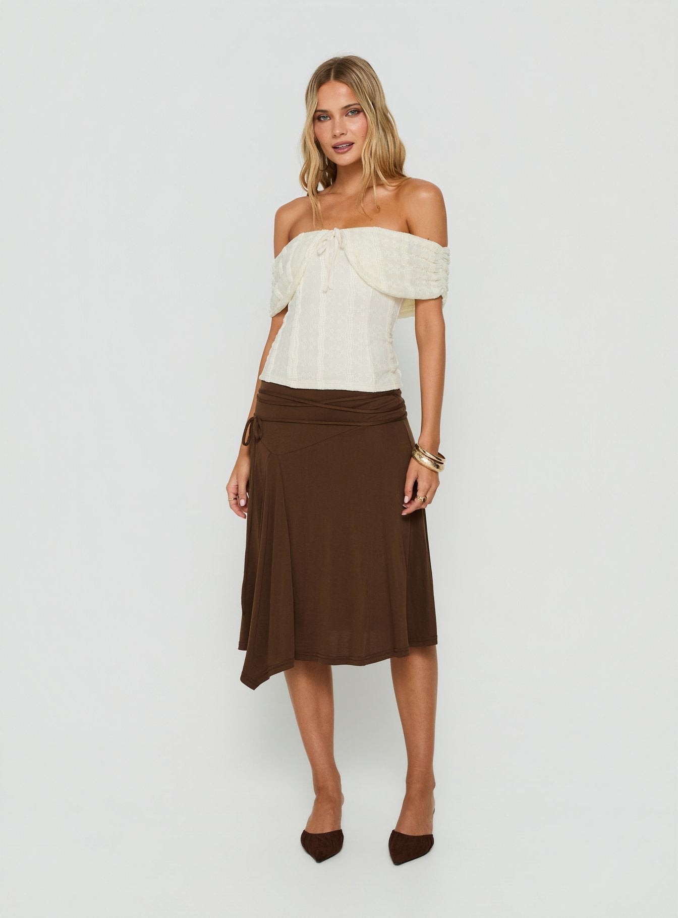 Colettie Short Sleeve Top Cream view 3